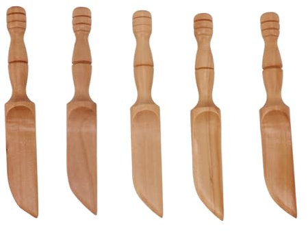 Butterverteiler aus Holz, Buttermesser aus Holz, Holzkäse-Erdnuss-Gelee-Marmelade-Sandwich-Creme-Verteiler, Handgefertigte Buttergelee-Käsemesser aus Holz, Spachtel Für Die Küche(5PCS)