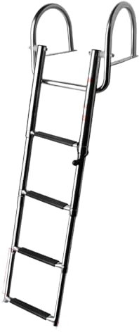 Scaletta per pontile in acciaio inossidabile, scala pieghevole telescopica,Scaletta da bagno con corrimano a pedale - Scala per barca allungabile in acciaio inossidabile, scala d'imbarco per