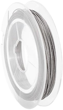 Edelstahl-Basteldraht, Draht zur Schmuckherstellung, 10 m 0,45 mm Stahl-Tigerschwanz-Perlendraht zur Schmuckherstellung, Edelstahl-Schmuck