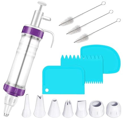 Cake Decorating Tool Kit - Dessert Decorating Syringe, Cake Cream Decorating Tool, Icing Nozzle, Icing Decorating Set, Pastry Tip, Complete Kit