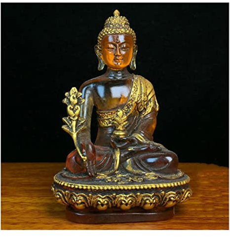 WIPPWER Zen-Dekoration, Heimdekoration, Glas, sitzende Buddha-Statue, Zuhause, Eingang, Buddha-Dekoration, Wohnzimmer-Statue, Buddah-Dekoration