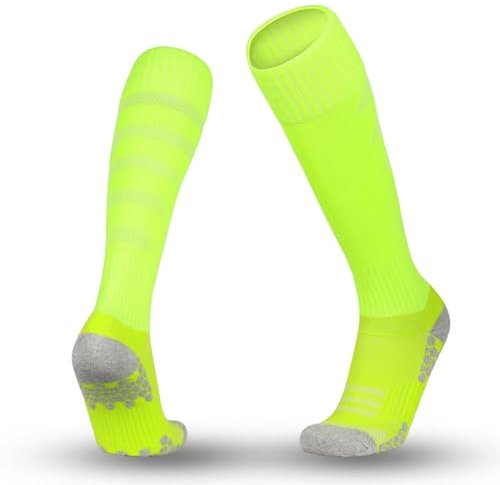 LYXXJRYBHD Fechtsocken, Strümpfe, Sportsocken, Kniestrümpfe, Fußballsocken für Männer Und Kinder, Verdickt, Atmungsaktiv, für Degen, Florett, Säbel(Green,Small)