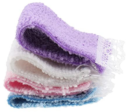 KONTONTY 4 Stück Miniatur-handtücher Mini-Badetuch Deko-Accessoires Für Puppenhaus