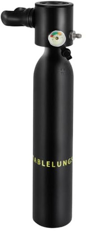 XUEMANSHOP Mini bouteille d'oxygène de 0,5 l avec valve respiratoire, corde et sangle anti-perte, 0-300 bar, 5 à 10 minutes de plongée
