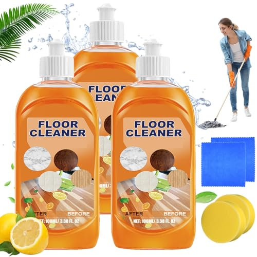 Life Sunny Floor Cleaner, Lifesunny Floor Cleaner, Powerful Decontamination Floor Cleaner, Method Wood Floor Cleaner, Multipurpose Floor Cleaner for Wood Tile, Laminate, Bamboo, Rinse Free (3Pcs)