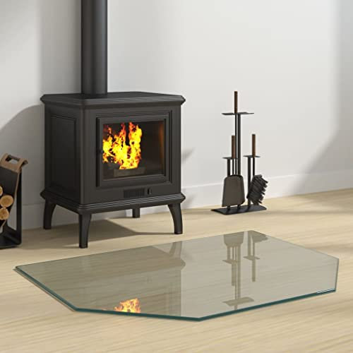 Rantry Glasplatte für sechseckigen Kamin, 80 x 60 cm, Gartenmöbel für den Außenbereich Modell 324134