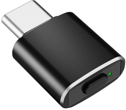 Asyduey Mouse Jiggler USB C, Indetectable, Automático, Tipo C, 3 Modos de Movimiento, Sin Necesidad de Controladores, para Mantener la Computadora, Color Negro