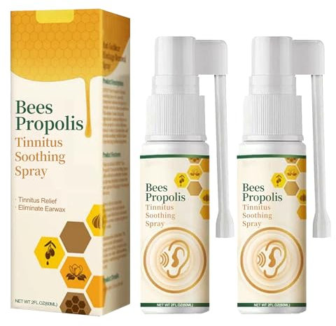 Soulagement des Acouphènes Auriculaires,Acouphènes Spray Nettoyant pour Cérumen,Gouttes Auriculaires pour les Acouphènes Douleurs,Spray Traitement des Acouphènes,Spray Anti-Acouphènes,2PC