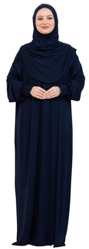 Prien Gebetskleidung Mit Hijab Für Damen, Baumwolle Muslim Abaya Für Frauen, Weich Kopftuch Gebetskleid, Elegante Türkische Islamische Kleid Eid, Ramadan, Umrah, Hajj