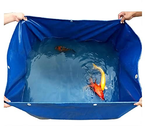 Gartenteich, Fischteich, oberirdischer Fischteich, 0,5 mm Hochleistungs-Plane, Wasserspeicherbecken mit Ablassventil, PVC-Plane für Teiche, Fischtanks, Koi, Goldfische