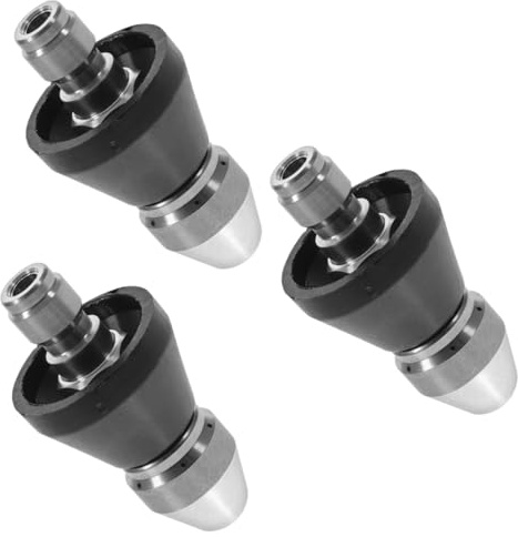 BESTonZON 3 Piezas Boquilla de Limpieza de Inoxidable para Desagües Accesorio de Limpieza de Presión para Desatascar Tuberías y Desagües Obstruidos