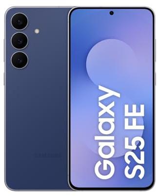 Samsung Galaxy S25 FE mit Galaxy AI, Handy mit Android, 6,7 Zoll FHD-Display, 50 MP Kamera, 256 GB Speicher, 8 GB RAM, 4.900 mAh Akku, Navy, 3 Jahre Herstellergarantie [Exklusiv auf Amazon]