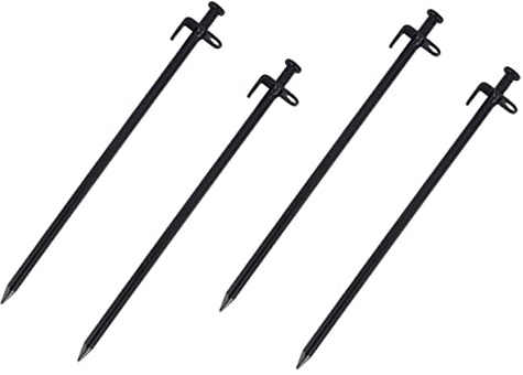 Hemobllo 4pièces Piquets de Tente Acier pour Camping Accessoires de Fixation au Sol Lot