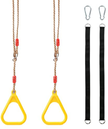 DODUOS Trapez Schaukel Turnringe, Turnringe Outdoor Turn Ringe, Turnringes Schaukel Ringe für Schaukels Ringes Turnen, Belastbar bis 100kg für Indoor Outdoor Garten