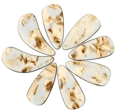 Guzheng Fingerpicks aus Macromolekül für Anfänger | Rund Geschliffen, Leicht und Tragbar, Fingerschutz für Übung, 8 Stück für Kinder und Erwachsene