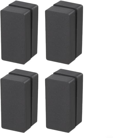 4 Pairs Magnetic Curtain Weights for Windproof Use - Heavy Duty Clips Secure Outdoor Curtains, Tablecloths, Flags and Bath Liners from Blowing Away(Black)