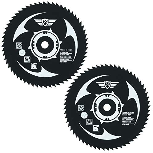 TopsTools 2pcs CS11560T_2 115mm 60T 9.5mm Bohrung HSS TCT Kreissägeblatt | Langlebig, Für Holz, Metall, Langlebig, Precision Schneiden Klinge designed für glatt schneiden und langer Lebensdauer