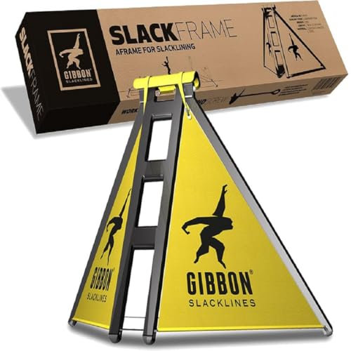 Gibbon Slacklines Slack-Frame | Keine Bäume benötigt | Lackierter Metallrahmen | Wetterfestes Segel | Variable Aufbauhöhen (30cm, 50cm, 70cm) | Einfache Montage | Kompatibel mit Gibbon Slacklines