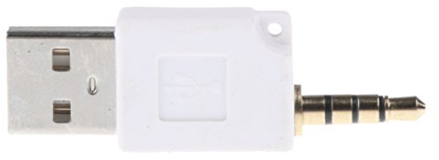 USB 2.0 Bis 3.5mm Adapter Für Apfel Ipod Shuffle 1. 2. Generation - Weiß