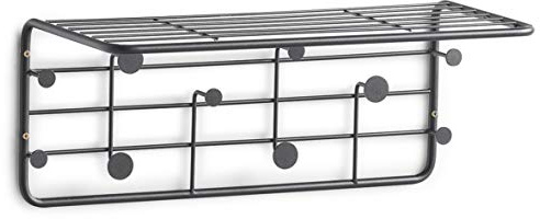 Zeller 17011 Wandgarderobe, Metall, schwarz