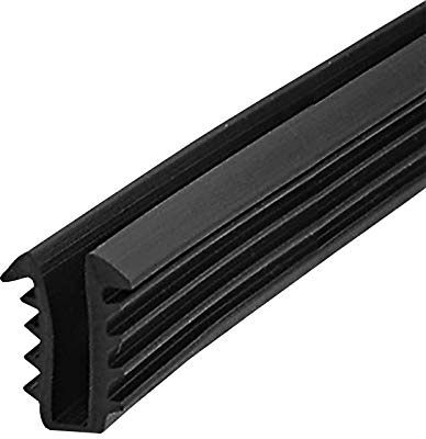 Gordon Glass Black Shower Door Replacement Glazing Vinyl Spline for 1/4 Glass - 18 ft