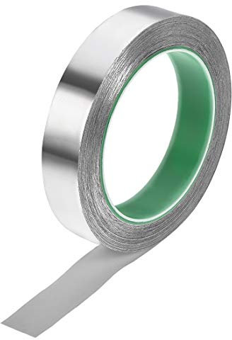 uxcell Ruban adhésif haute température en feuille d'aluminium de 20 mm pour CVC, étanchéité, réparation de conduits d'air chaud et froid 20 m