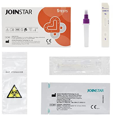Covid-19 Antigen Schnelltests Corona Selbsttest SARS-CoV-19, 1er Pack (5 Stück)