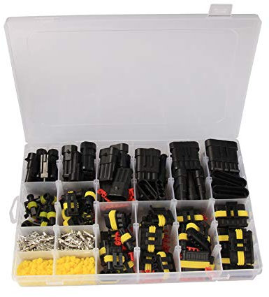 708PCS wasserdichte Auto Elektrische Kabelverbinder Terminals Sortiment 1/2/3/4/5/6 Pin Way Terminal Kabelstecker Stecker für Motorrad Roller Auto LKW Boote