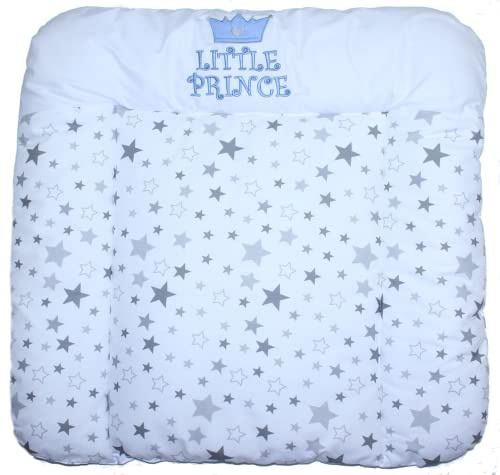 Wickelauflage mit Applikation - Prince Starr Hell - Wickeltischauflage Baby Auflage (70 x 85 cm)