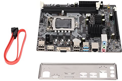 Scheda madre da gioco DDR3 Intel H81 Computer Scheda madre LGA 1150 per Intel Core 4/5 Generazioni, doppio canale DDR3, VGA/DVI/HDML/RJ45