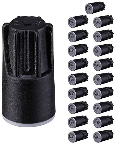 Pmandgk Waterproof Cable Connectors, Grease Cap, Outdoor Electric Cable, Union Nuts for Low Voltage Landscape Lighting, Black (20 Packs)