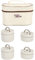 Wifehelper Sellada, Contenedor de Almuerzo Aislado Multifunción, Caja Térmica Redonda Portátil de Acero Inoxidable 304 con Bolsa Térmica (4 piezas)