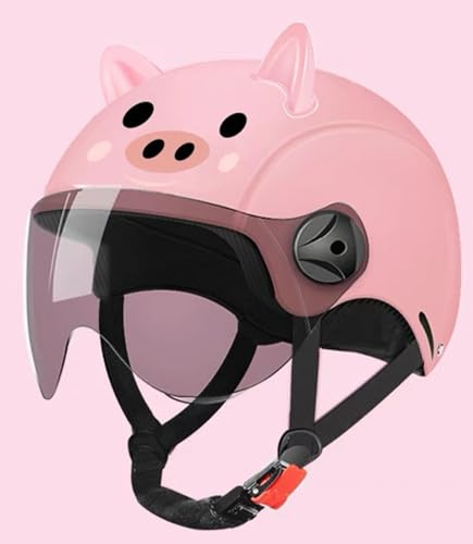 Casques De Moto Pour Enfants, Demi-Casque Pour Enfants Avec Pare-Soleil HD, Casque De Moto, Scooter, Cyclomoteur, Motocross Pour Garçons Et Filles Âgés De 3 À 15 Ans D,54-59cm