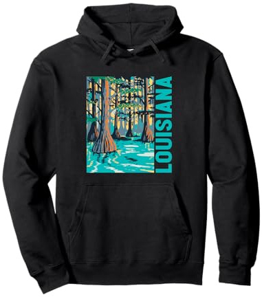 Louisiana Palude Calvo Cipresso Calvo Louisiana Viaggio Souvenir Felpa con Cappuccio