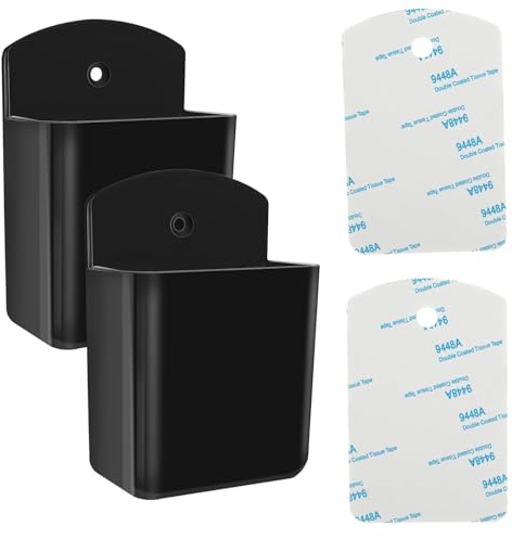 Prasacco Paquete de 2 soportes universales para control remoto, autoadhesivos, para TV, aire acondicionado, soporte para control remoto, caja de almacenamiento, organizador de pared, soporte para