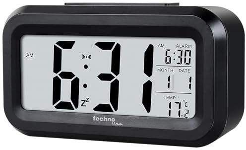 Technoline Techno line WT400 digitaler Quarzwecker mt Nachtlicht und Temperaturanzeige