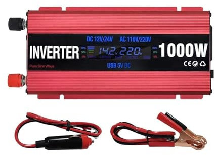 Transformador Inversor Onda Sinusoidal 2000 W 1000 W 600 W CC 12 V Y 24 V Universal A CA 110 V Y 220 V Inversor Coche Transformador Convertidor Potencia Inversor Solar Inversor Corriente(110V,1000W)