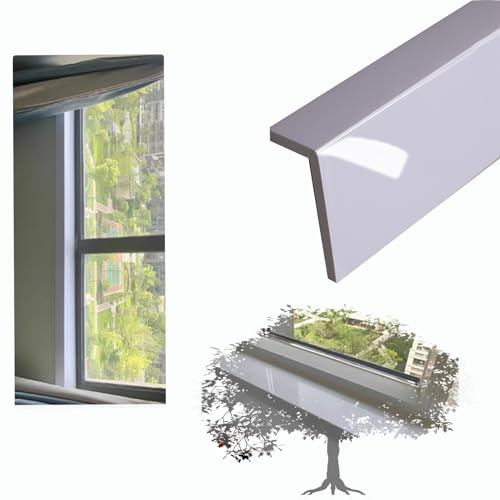 ZIMGOD Window Sill Cover Interior Decorative Window Edging Trim, Acrylic Window Sill Countertop Remodel Cover, Customizable Bay WindowSill Nosing Guard for Office Hotel(140x18cm(55.1x7in))