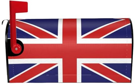 HJLUUFT Dekorativer Briefkastenaufsatz mit englischer Flagge, für Zuhause, Garten, Briefkasten, Abdeckung, Dekoration