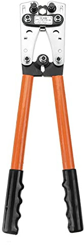 Abisolierzange 6-50 mm Crimperzange-Werkzeug Crimp Rohranschluss Batteriekabel-Nasen Sechskant Crimpwerkzeug Kabelklemme Zange Handwerkzeug T0077(Orange)