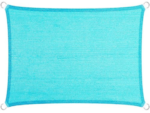 Vela Ombreggiante Parasole Traspirante 150 x 200 cm, Protezione Solare e Uv, Antistrappo, Traspirante, Antivento, Rettangolare Tenda da Sole, per Giardino, Terrazza, Blu Cielo