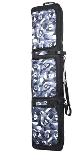 SRKATI Skitasche 160 cm gepolsterter Skirucksack mit Rollen, Doppel-/Einzel-Skiboard-Rucksack mit separaten Fächern Snowboard Bag(Light Grey)