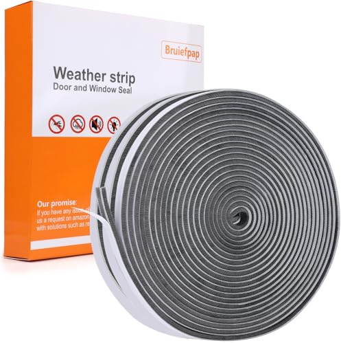 33.3FT Self-Adhesive Weather Stripping Seal for Door Frames and Sliding Windows, Weatherstripping for Soundproofing, Dustproof, Window Insulation for Winter, 0.35'' Wide x 0.2'' Thick, Grey