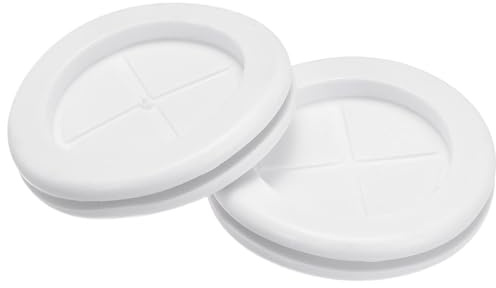 TA-VIGOR 6Pcs Round Rubber Grommets 50mm Double-Sided Wire Gaskets | White Synthetic Rubber, Rubber Hole Plugs for Wire Cable and Plugs Protection, Suitable for Electrical Panels and Equipment