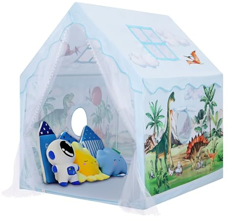 Dinosaur Kids Play Tent,Large Playhouse for Boys Indoor Outdoor,Kids Tent with Windows,Gift for Toddler Children