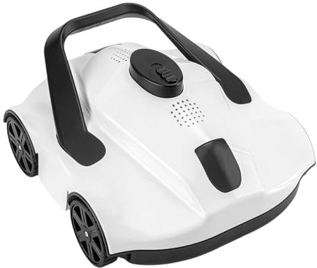 Pulitore a Batteria della Piscina Robot Pulitore della Piscina Ricaricabile Wireless Completamente Automatico del Pavimento della Piscina 130 Minuti Runtime Batteria 5200mAh White
