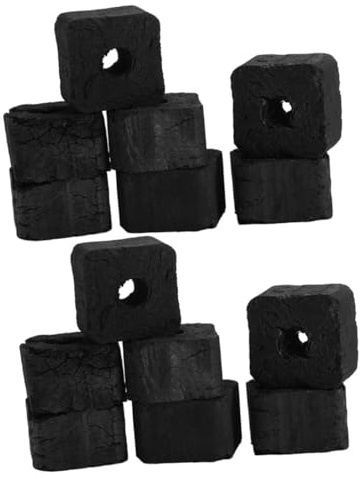 Kisangel Smokeless Charcoal for Bbq Grill Camping Grills Fire Pit Rocks Non-smoke Briquettes Lava Rock Alternative Charcoal for Bbq