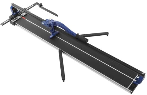 Tagliapiastrelle manuale, lunghezza totale di taglio 120/100/80/60 cm, spessore di taglio: 4-15 mm, ruota di taglio in lega, posizionamento preciso (blu, 120 cm)