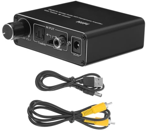 NUOBESTY Convertitore Ottico Per Dispositivi Digitali Convertitore Ottico-analogico Design Compatto Per Collegare Apparecchiature Audio Analogiche Usare Trasportare