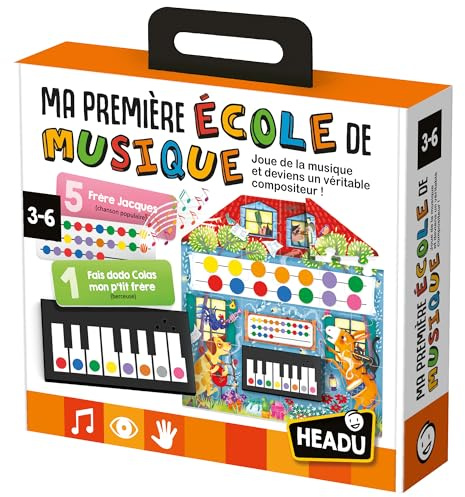 Headu - Ma Première École De Musique - Amuse-Toi, Joue Et Crée | Jeu Educatif 3-6 Ans, Jeux en Boîte pour Enfants, Cadeau